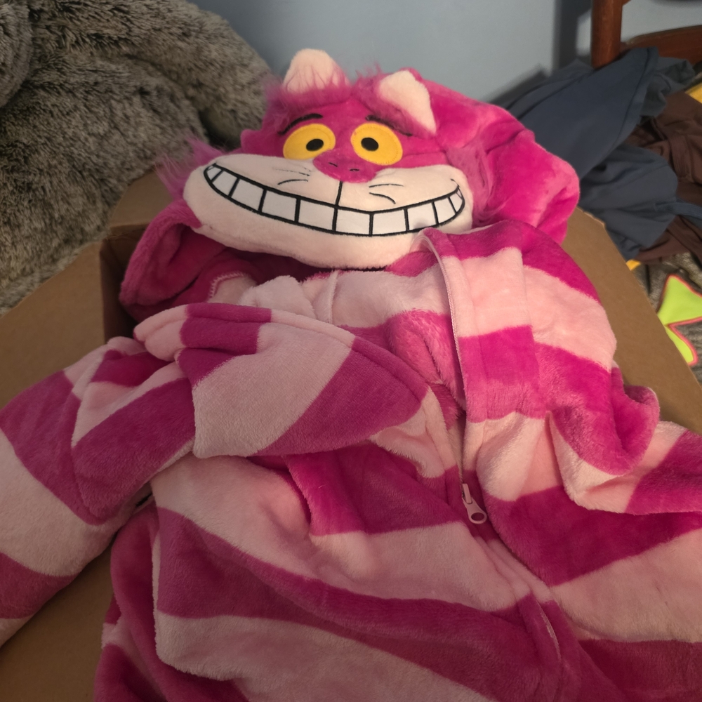 Pink Cheshire Cat Costume Onesie
